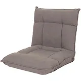 Mendler Bodensessel HWC-N44, Relaxsessel Bodenkissen Bodensofa Klappsessel 6 Relaxpositionen, stabiles Gestell Samt - dunkelgrau