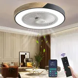 Deckenventilator Aus Holz Mit Led-beleuchtung, Deckenventilator Unsichtbar Dimmbar Mit Fernbedienung, Timer Leiser Ventilator, Deckenleuchte Für Wohnzimmer Kinderzimmer