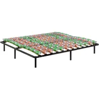 I-flair Metallbett Tellerlattenrost 140x200 cm auf Füßen, Gästebett Ergo
