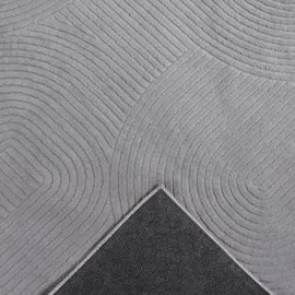 The CarPET Rio - Moderner Kurzflor Teppich, weicher und pflegeleichter Anti-Rutsch-Teppich mit 3D-Optik, robust, für Wohnzimmer und Schlafzimmer, Grau, 160 x 220 cm