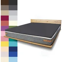 JONA SLEEP Topper-Bezug (100x200 cm) Dunkel-Grau, Topper Spannbettlaken Boxspringbett