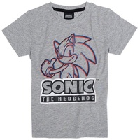 Sonic SEGA T-Shirt Sonic the Hedgehog Jungen Kinder Shirt Gr. 92 bis 116 grau 98/104