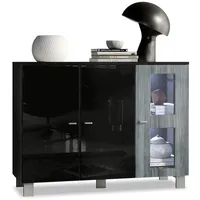 Vladon Sideboard, Anthrazit, 107x81x35 cm, Wohnzimmer, Kommoden & Sideboards,