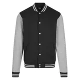 URBAN CLASSICS 2-tone College Sweat Jacke Black / Gray M