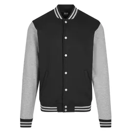 URBAN CLASSICS 2-tone College Sweat Jacke Black / Gray M