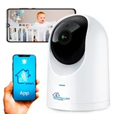 Extralink Smart Life HomeEye Überwachungskamera innen, Kamera IP, PTZ drahtlose Kamera, 4MP, 360° Sicht, Erkennung von Babygeschrei, Kinderkamera... - Weiß