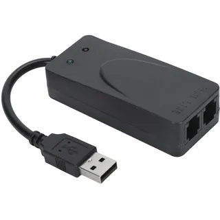 USB 2.0 Faxmodem, externes V.90 56K Dial Up USB Analog Fax Modem, USB auf Telefonbuchse, RJ11 Ports unterstützt Anrufer-ID, Computer, Laptop, Fax-Modem für Linux