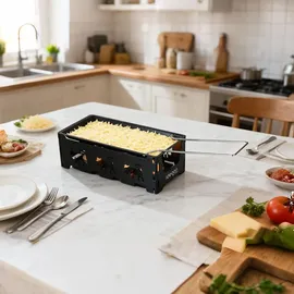 ideoon Faltbares Raclette-Teelicht für 1-2 Personen schwarz