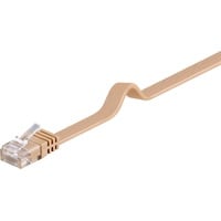 Goobay CAT 6 Flach-Patchkabel, U/UTP, Hellbraun