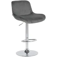 CLP Barhocker Solon Chrom dunkelgrau/Samt