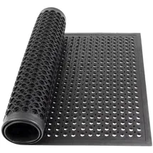 Floordirekt Gummi-Lochmatte 90 x 150 cm Schwarz