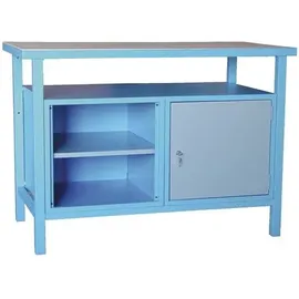 AEROTEC Werkbank Stahl 1200 x 850 x 600 mm Blau/Lichtgrau