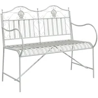 VidaXL Bank Weiß Metall 103,5 x 59 x 89