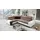 kaiser möbel Elegantes Ecksofa mit Konsole und Ladegerät MORENA II Kunstleder/Sawana Weiß/Braun Links