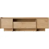 Mirjan24 Tv-Lowboard, Eiche, Holzwerkstoff, 1 Fächer, Rechteckig,Rechteckig, 197x58x38 cm, Wohnzimmer, Wohnwände, Lowboards, Lowboards stehend