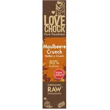 Lovechock Zartbitterschokolade Maulbeere Crunch bio