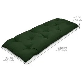 Beautissu Bankauflage 180 x 50 x 10 cm grün 1 St.