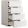 VCM Nachtschrank Malira XL 65 x 48 x 102 cm Weiß