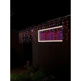 Konstsmide Lichtervorhang LED 10 m Transparent 200 bunte Dioden