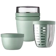 Mepal Ellipse Lunchpot, Fruitpot und Snackpot 3er Set Nordic Sage