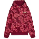 Puma Essentials+ Class Act Print Fleece Hoodie Damen 13 intense red S