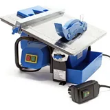 Wiltec Fliesenschneider elektrisch 600 W bis 34 mm Fliesenstärke, Nassschneider Fliesensäge mit neigbarer Auflage