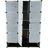 Mendler Regalsystem Sydney T306 Steckregal 37x37x47cm Schwarz