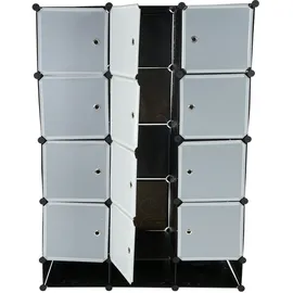 Mendler Regalsystem Sydney T306 Steckregal 37x37x47cm Schwarz
