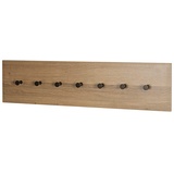 Haku-Möbel HAKU Möbel Wandgarderobe 37146 eiche, Metall 7 Haken 89,0 x 20,0 cm