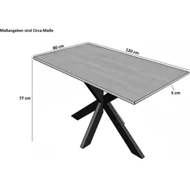 Sam JIM 120 x 80 cm Akazie naturbelassen/schwarz