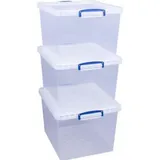 Really Useful Box Really Useful Box, Aufbewahrungsbox, 33,5 l Transparent Kunststoff 383 x 285 mm (38.5 x 46 x 28.5 cm