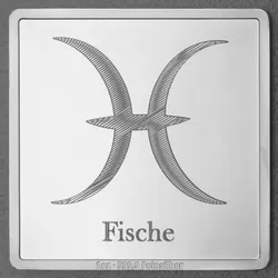 Silberbarren 1oz Sternzeichen Fische Gravurbarren quadratisch