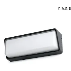 Faro Outdoor LED Wandleuchte HALF 20W, 3000K, IP65, dunkelgrau FAR-71537