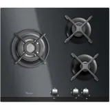 Whirlpool AKT 404/NB Schwarz, Integriert, Gaskochfeld, 3 Zonen,
