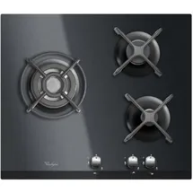 Whirlpool AKT 404/NB Schwarz, Integriert, Gaskochfeld, 3 Zonen,