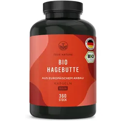 True Nature® Bio Hagebutte Kapseln Big Pack 2 Monate Vorrat - Europäischer Anbau 360 St