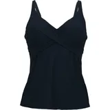 Rosa Faia Mix Match Tankini-Top V-Ausschnitt Wickellook für Damen SCHWARZ 46/G