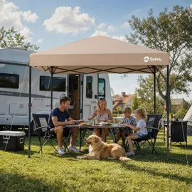 Sekey Faltpavillon 3 x 3 m inkl. 4 Sandsäcke Khaki