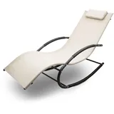 BITUXX Sonnenliege 160 x 62 x 85 cm Beige