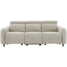 OTTO home 3-Sitzer OTTO HOME "SKAANE Cord-Sofa, 229 cm, manuelle u. elektrische Relaxfunktion", beige, B:229cm H:100cm T:100cm, 100% Polyester, Sofas, Relax-Funktion in 2 Sitzen, Kopfteilverstellung, Federkernpolsterung