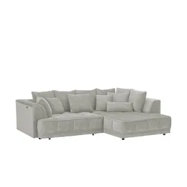 Switch Eckcouch Mikrofaser 3-Sitzer Grau