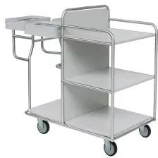 novocal Stationswagen SW 500 inkl. Frischwäscheablagen SW530 , integrierter Dreifach-Sammler