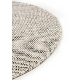 benuta Pure Wollteppich Beige, Textil, Beton Optik, Rund, 250x250 cm pflegeleicht, Teppiche - Böden, Teppiche, Naturteppiche