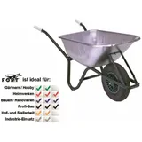 Fort Bauschubkarre 90 Liter, verzinkte Tiefmulde,