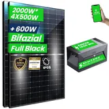 4x 500W Bifaziale Module mit Solarspeicher 1,6kWh Anker SOLIX Solarbank E1600 Speicher für Balkonkraftwerk