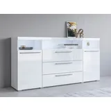 INOSIGN Sideboard »India,Breite 182cm moderne Anrichte 2Türen,3 Schubladen, Kombikommode«, Kommode viel Stauraum, Einlegeböden verstellbar,ohne Beleuchtung,