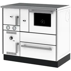 Holzofen (7,44 kW) + Boiler (20,1 kW) Sannover 27 kW Weiß