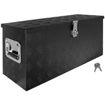 Trucky Auswahl Deichselbox Schwarz Montage Werkzeugkasten Truckbox Alu Box Anhänger Kiste Deckel Abschließbar Alubox Transportbox Werkzeugbox Aluminium, Ausführung:Modell 8 (78 x 28 x 35 cm / D080)