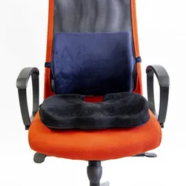 Powerton Orthopädisches Kissen, druckfeste Kunststoffspitze, ergonomisch, schwarz, Schaum mit Memory-Effekt,