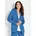 Damenblazer mit Reverskragen und Paspeltaschen in blau Gr 38
